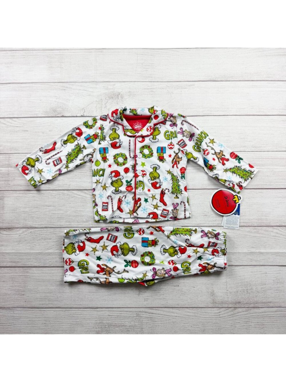 Dr Seuss The Grinch Toddler Pajama Set Christmas Holiday NWT 2T